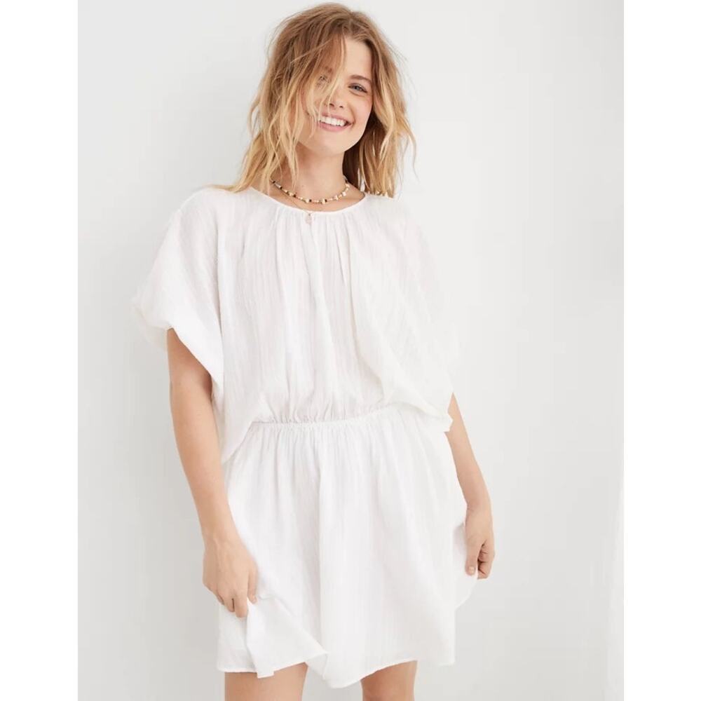 Aerie | Gauzy White Golden Hour Swim Coverup Open Back Preppy Summer Vacation